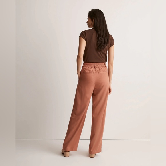 Madewell The Tall Neale Straight-Leg Pant in Drapeweave, Dried Rose, Size 4 Tall - Picture 3 of 12
